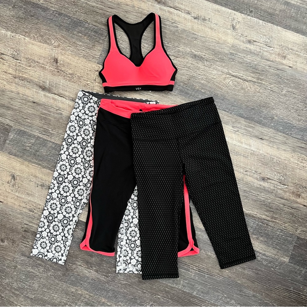 Cropped Leggings - 3 pairs plus sports bra - Picture 1 of 12
